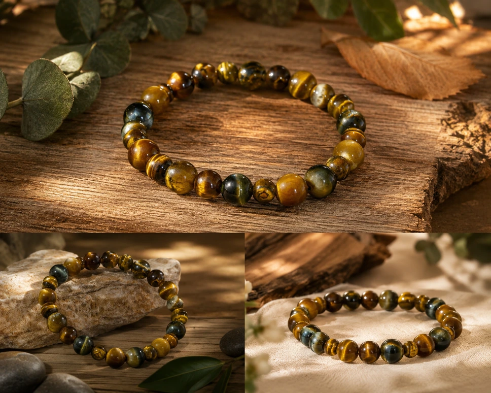 Bracelet en Perle d'œil de tigre